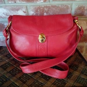 Marino Orlandi Red Italian Leather Handbag